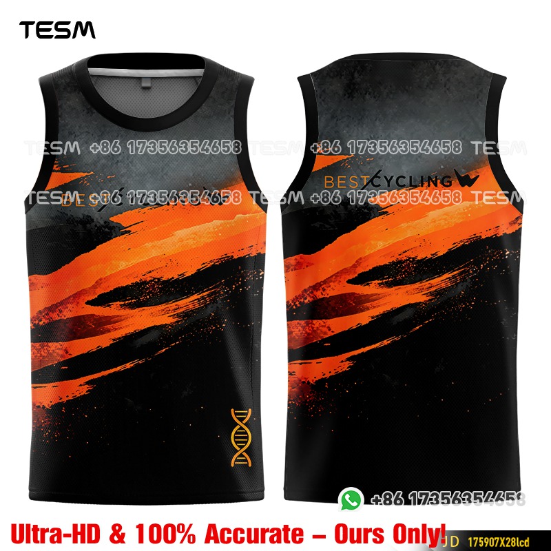 Mountain Biking Jersey - Dziecięca męska kamizelka bez rękawów, oddychająca,