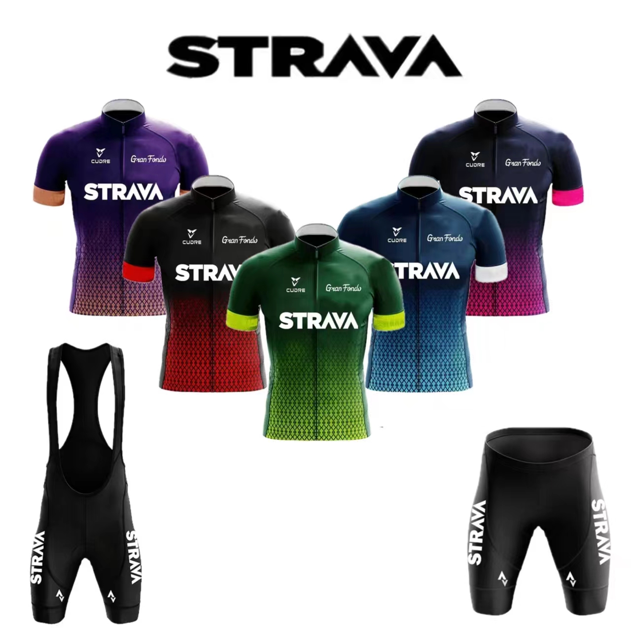 Mountain Biking Jerseys Men - Zestaw koszulek Strava Męskie spodenki na