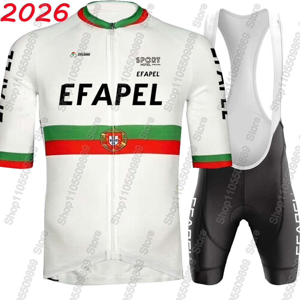 Mountain Biking Jersey - Portugalia 2026 Zestaw kolarski Efapel: Koszulka,