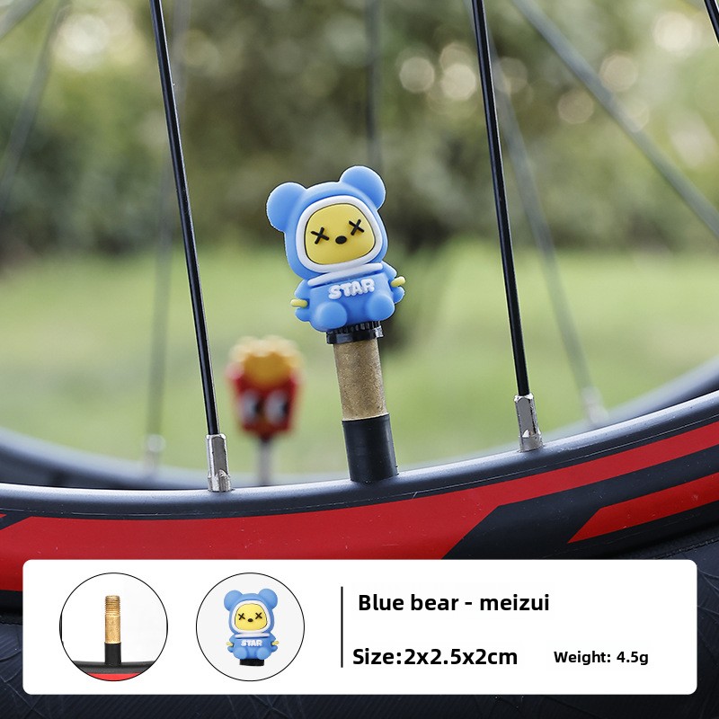 Mountain Biking Cartoon - Kreatywne silikonowe nakładki na wentyle rowerowe