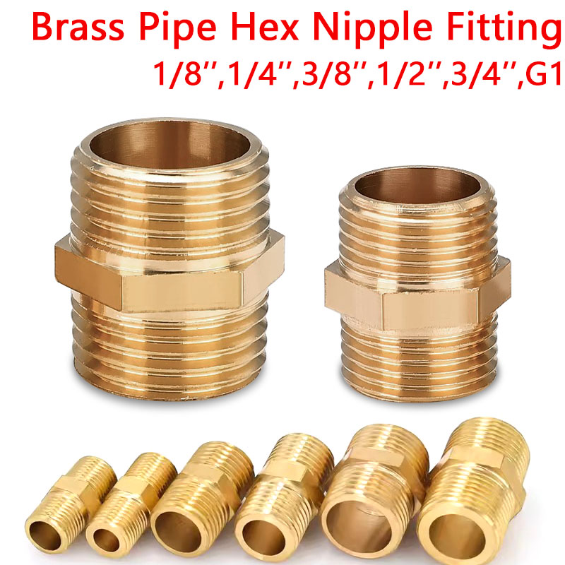 Spoke Nipple Brass - Do mosiężnej rury nypel sześciokątny 1/8