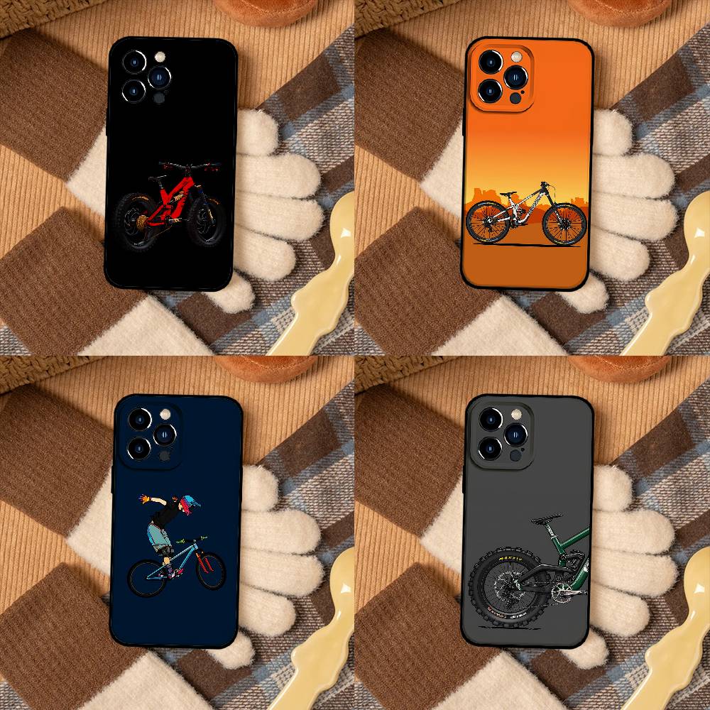 Mountain Biking Cartoon - Etui na telefon rowerowy MTB, do