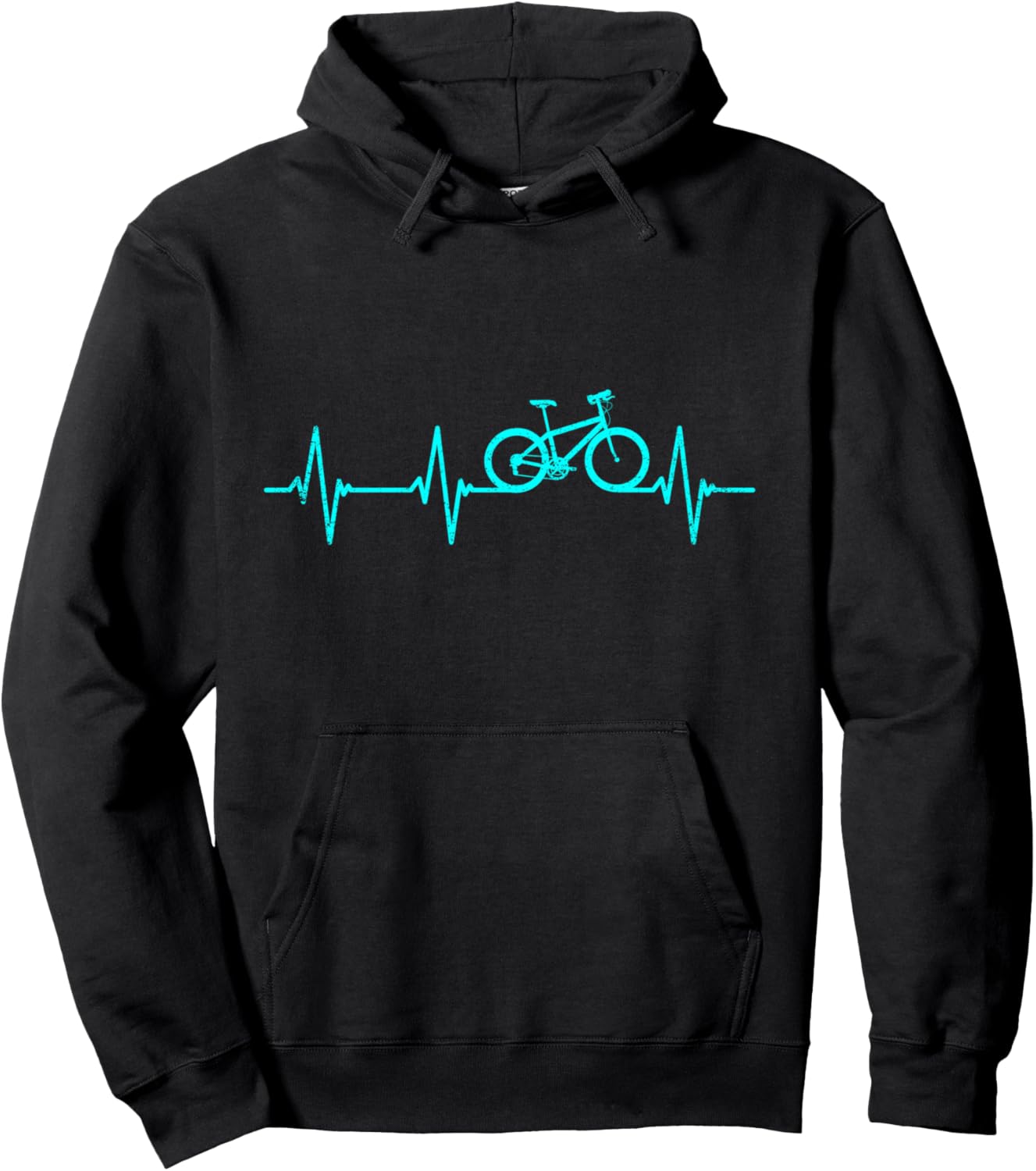 Mountain Biking Cartoon - Bluza z kapturem unisex na rower