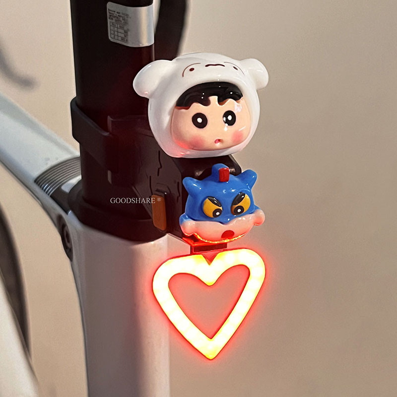 Śliczna lampka rowerowa Shin-c – Mountain Biking Cartoon recenzja i cena
